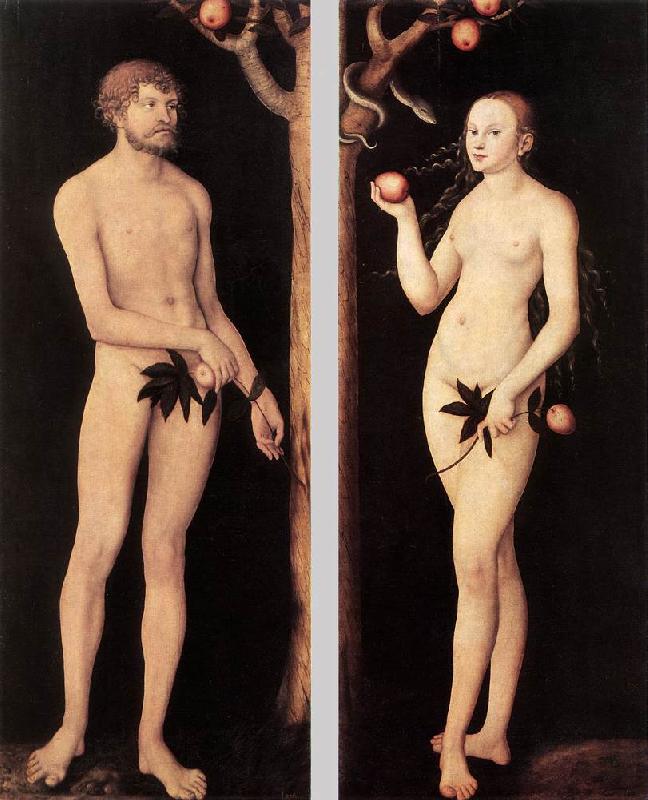 CRANACH, Lucas the Elder Adam and Eve 01 oil painting picture